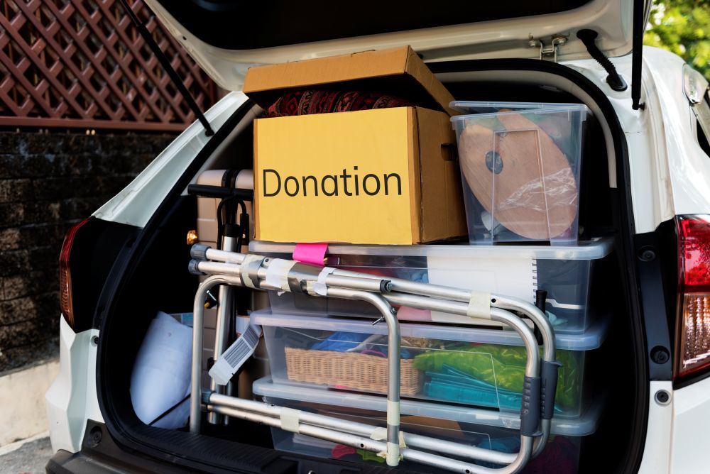 Donations being sorted and prepared for reuse and recycling (placeholder image).